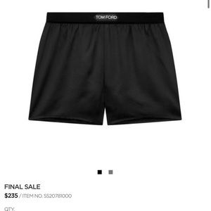 Tom Ford STRETCH SILK SATIN BOXER SHORTS